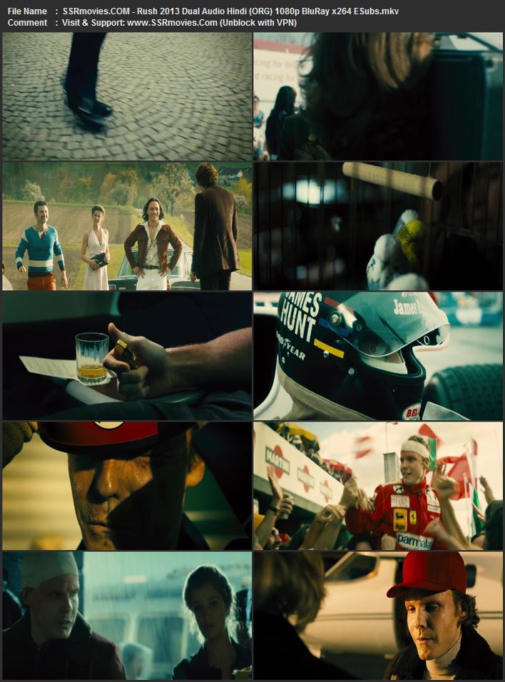 Rush 2013 Dual Audio Hindi (ORG) 1080p 720p 480p BluRay x264 ESubs Rush 2013 Dual Audio Hindi (ORG) 1080p 720p 480p BluRay x264 ESubs