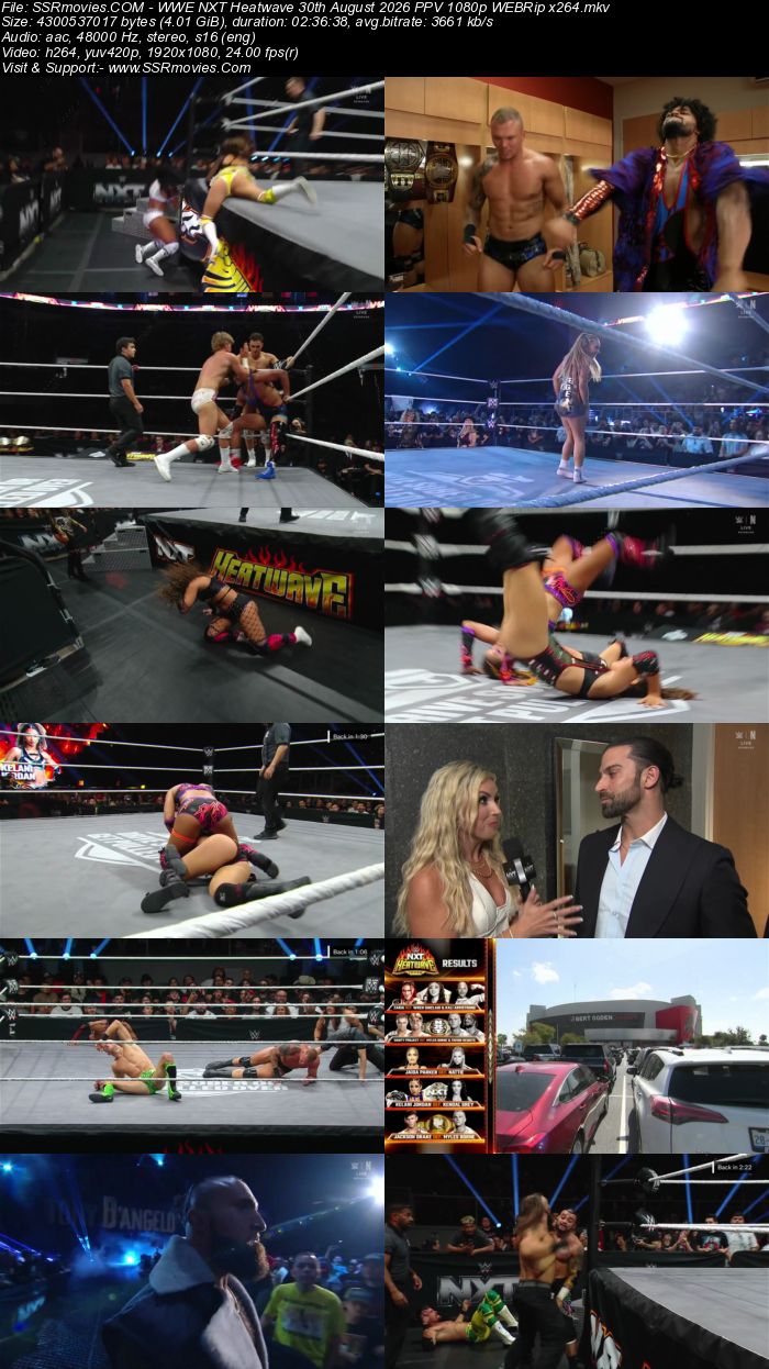WWE NXT Heatwave 30th August 2026 PPV 1080p 720p 480p WEBRip x264