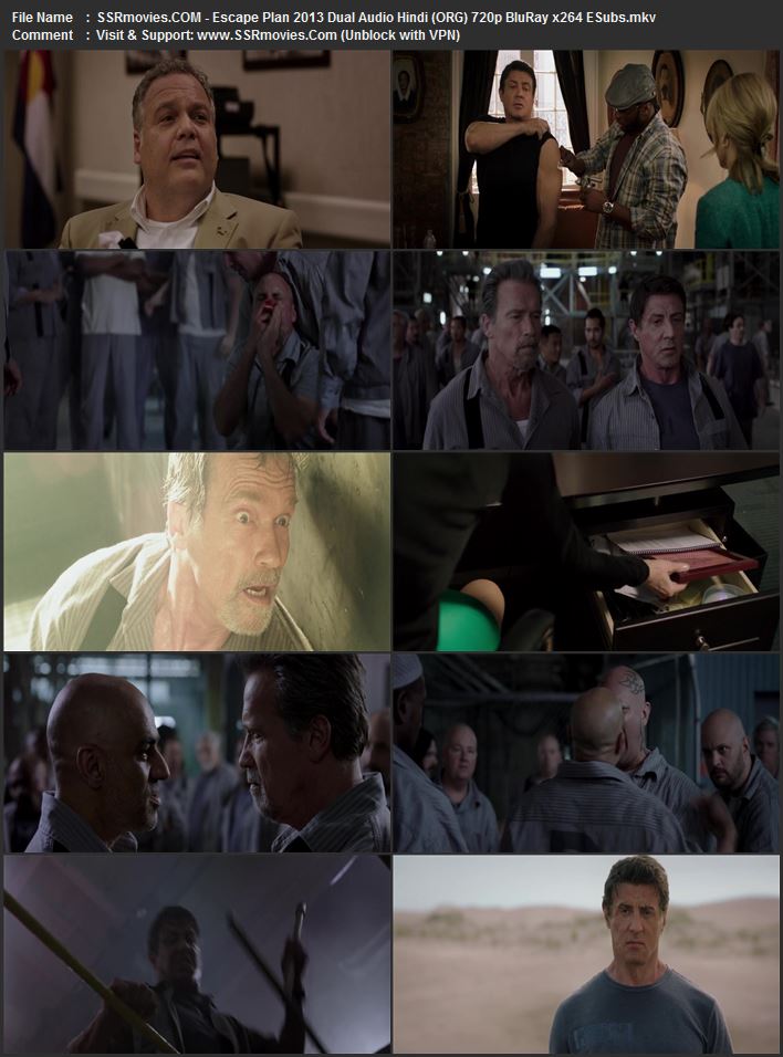 Escape Plan 2013 Dual Audio Hindi (ORG) 1080p 720p 480p BluRay x264 ESubs