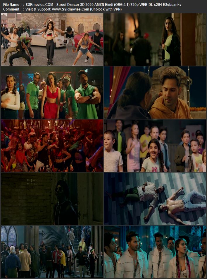 Street Dancer 3D 2020 Hindi (ORG 5.1) 1080p 720p 480p WEB-DL x264 ESubs