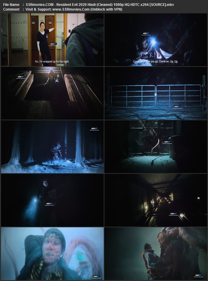 Resident Evil 2026 Hindi (Cleaned) 1080p 720p 480p HQ HDTC x264 ESubs Resident Evil 2026 Hindi (Cleaned) 1080p 720p 480p HQ HDTC x264 ESubs