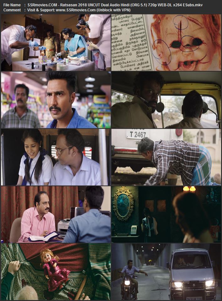 Ratsasan 2018 Dual Audio Hindi (ORG 5.1) 1080p 720p 480p WEB-DL x264 ESubs