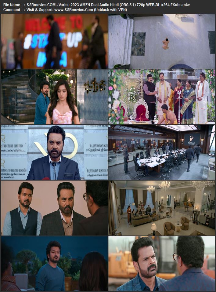 Varisu 2023 Dual Audio Hindi (ORG 5.1) 1080p 720p 480p WEB-DL x264 ESubs