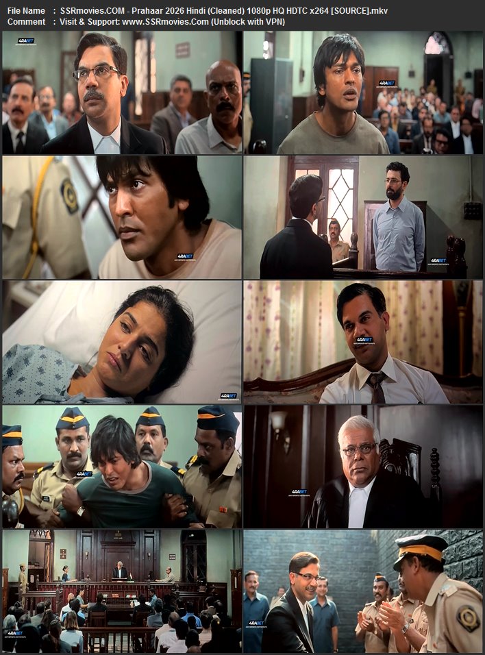 Prahaar - The Ujjwal Nikam Story 2026 Hindi (Cleaned) 1080p 720p 480p HQ HDTC x264 ESubs Prahaar - The Ujjwal Nikam Story 2026 Hindi (Cleaned) 1080p 720p 480p HQ HDTC x264 ESubs