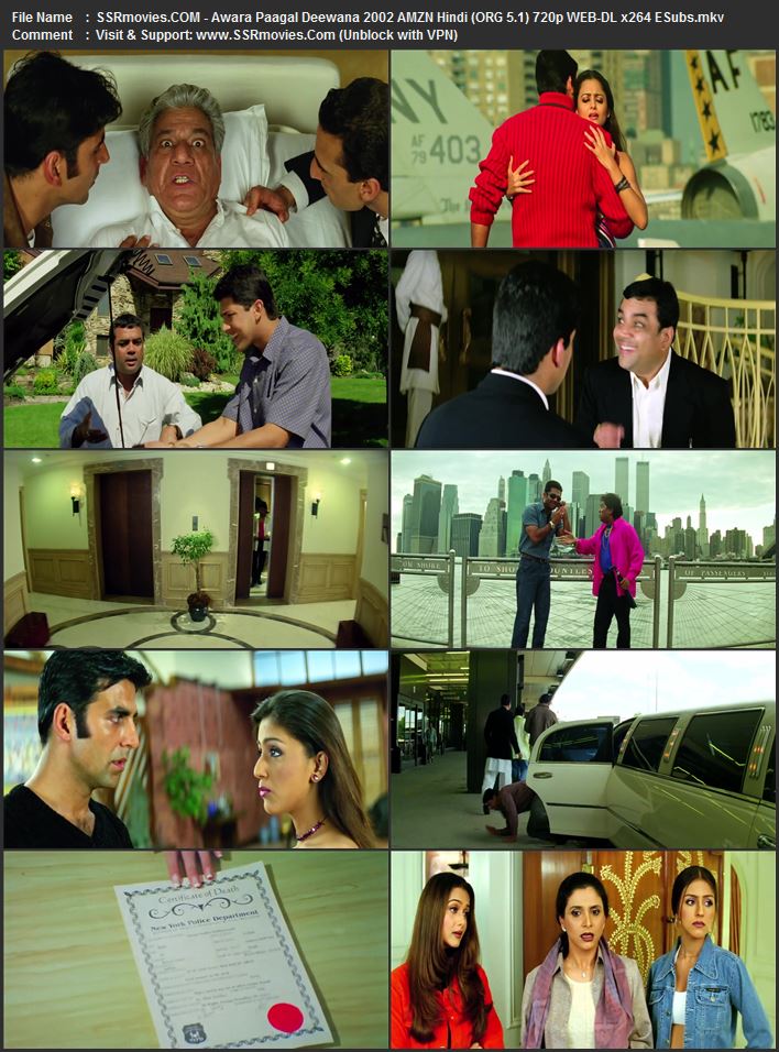 Awara Paagal Deewana 2002 Hindi (ORG 5.1) 1080p 720p 480p WEB-DL x264 ESubs Awara Paagal Deewana 2002 Hindi (ORG 5.1) 1080p 720p 480p WEB-DL x264 ESubs